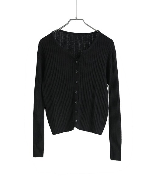 Fashion Letter(ファッションレター)の「キーネックカーディガン(カーディガン/ボレロ・レディース・ベージュ/チャコール/ブラック・FREE)」の18枚目の写真