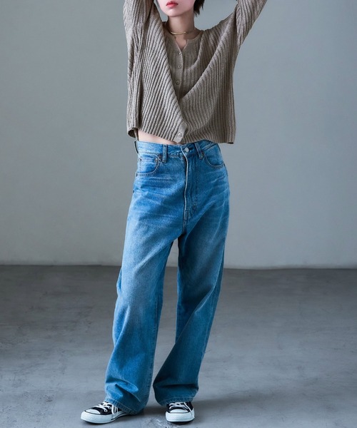 Fashion Letter(ファッションレター)の「キーネックカーディガン(カーディガン/ボレロ・レディース・ベージュ/チャコール/ブラック・FREE)」の22枚目の写真