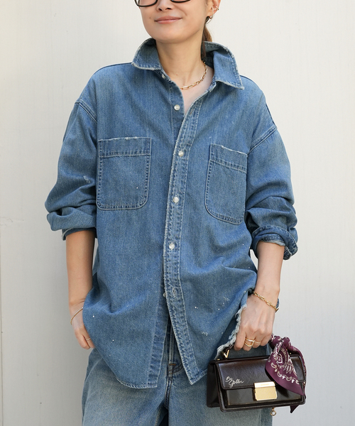 Johnbull（ジョンブル）の「【JOHNBULL/ジョンブル】DENIM SHIRT（シャツ/ブラウス・レディース・ブルー・FREE）」の18枚目の写真