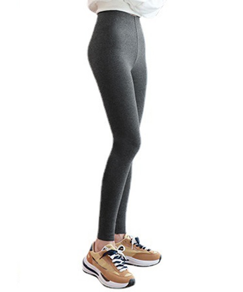 DAY CLOSET（デイ クローゼット）の「【裏起毛/全周囲ハイウエストゴム/ストレッチあり】切り替えリブレギンス レディース（レギンス/スパッツ・レディース・ダークグレー/ライトグレー/ブラック・S/L）」の6枚目の写真