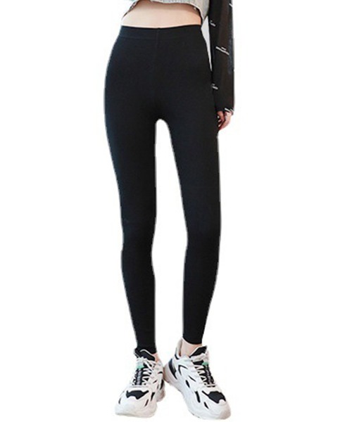 DAY CLOSET（デイ クローゼット）の「【裏起毛/全周囲ハイウエストゴム/ストレッチあり】切り替えリブレギンス レディース（レギンス/スパッツ・レディース・ダークグレー/ライトグレー/ブラック・S/L）」の4枚目の写真