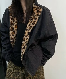 SHEENA（シーナ）の「【リバーシブル】もこもこレオパード柄×ナイロンスタンドブルゾン（ブルゾン・メンズ）」