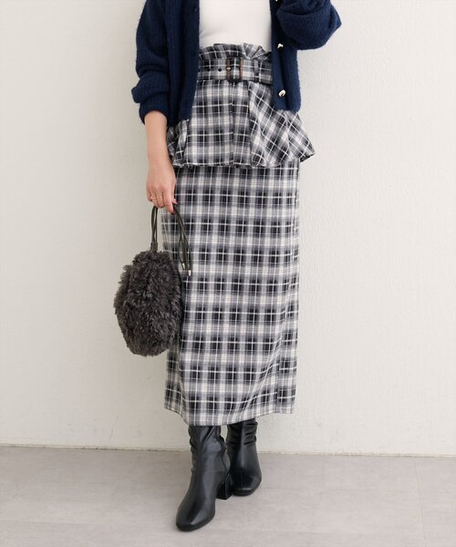 natural couture（ナチュラルクチュール）の「〈canami〉ペプラムベルトナロースカート（スカート・レディース・ブラウン/ピンクベージュ/その他2/その他1・FREE）」の17枚目の写真