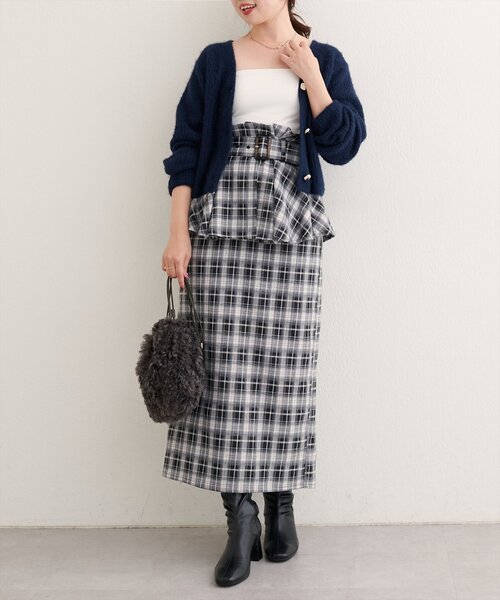 natural couture（ナチュラルクチュール）の「〈canami〉ペプラムベルトナロースカート（スカート・レディース・ブラウン/ピンクベージュ/その他2/その他1・FREE）」の16枚目の写真