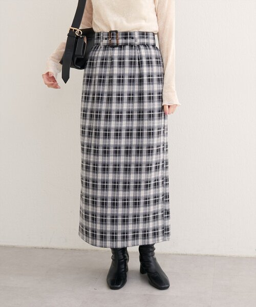 natural couture（ナチュラルクチュール）の「〈canami〉ペプラムベルトナロースカート（スカート・レディース・ブラウン/ピンクベージュ/その他2/その他1・FREE）」の14枚目の写真