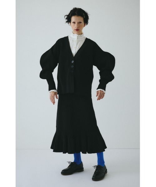 HeRIN.CYE（ヘリンドットサイ）の「Pleated hem knit skirt　　プリーツヘムニットスカート（スカート・レディース・ブラック/ブルー/グレー・FREE）」の20枚目の写真
