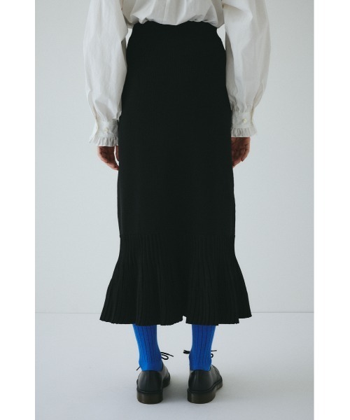 HeRIN.CYE（ヘリンドットサイ）の「Pleated hem knit skirt　　プリーツヘムニットスカート（スカート・レディース・ブラック/ブルー/グレー・FREE）」の14枚目の写真