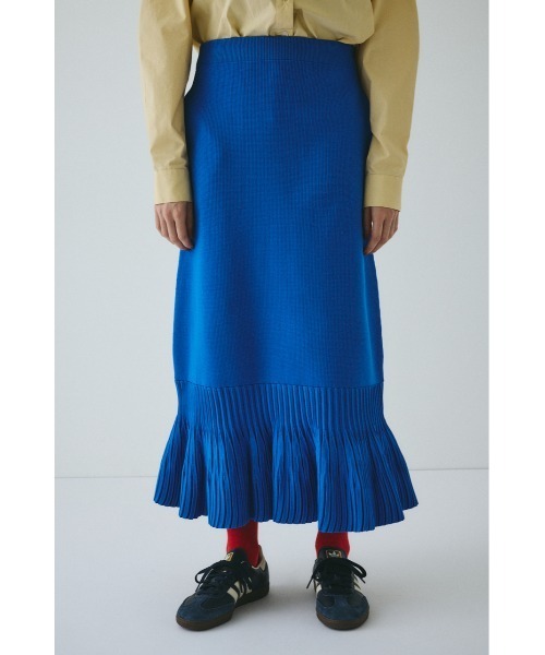 HeRIN.CYE（ヘリンドットサイ）の「Pleated hem knit skirt　　プリーツヘムニットスカート（スカート・レディース・ブラック/ブルー/グレー・FREE）」の15枚目の写真