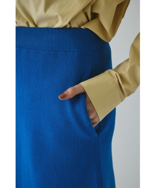 HeRIN.CYE（ヘリンドットサイ）の「Pleated hem knit skirt　　プリーツヘムニットスカート（スカート・レディース・ブラック/ブルー/グレー・FREE）」の10枚目の写真