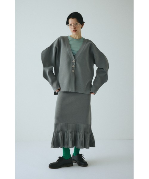 HeRIN.CYE（ヘリンドットサイ）の「Pleated hem knit skirt　　プリーツヘムニットスカート（スカート・レディース・ブラック/ブルー/グレー・FREE）」の11枚目の写真