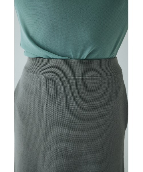 HeRIN.CYE（ヘリンドットサイ）の「Pleated hem knit skirt　　プリーツヘムニットスカート（スカート・レディース・ブラック/ブルー/グレー・FREE）」の4枚目の写真