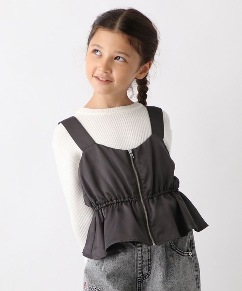 GLOBAL WORK（グローバルワーク）の「トクトク2setメルティベスト/593431（ニット/セーター・キッズ・ホワイト×グレー/グレー×サックスブルー/ホワイト×ブラウン・150cm/140cm/130cm/160cm）」の2枚目の写真