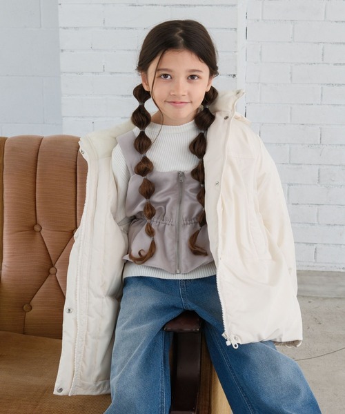 GLOBAL WORK（グローバルワーク）の「トクトク2setメルティベスト/593431（ニット/セーター・キッズ・ホワイト×グレー/グレー×サックスブルー/ホワイト×ブラウン・150cm/140cm/130cm/160cm）」の21枚目の写真