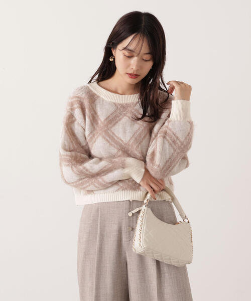 PROPORTION BODY DRESSING（プロポーションボディドレッシング）の「ヘアリーチェックニット / 1215270104（ニット/セーター・レディース・ブルー/グレー系その他/ホワイト系その他・FREE）」の21枚目の写真