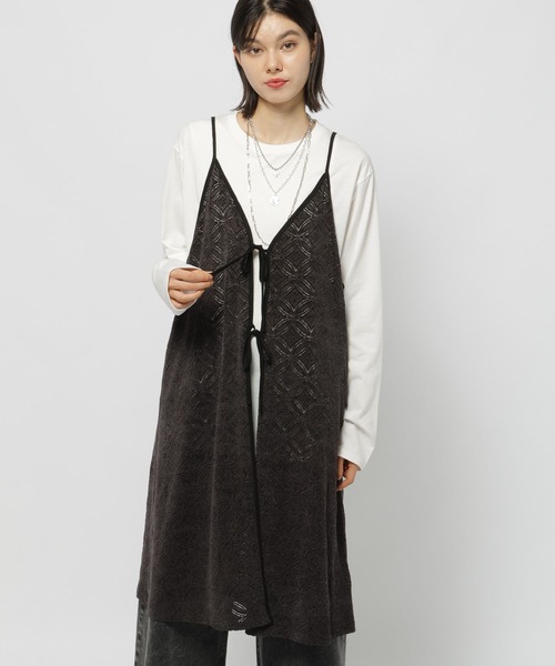 セール】3WAYベロアレースキャミワンピース（ワンピース）｜niko and