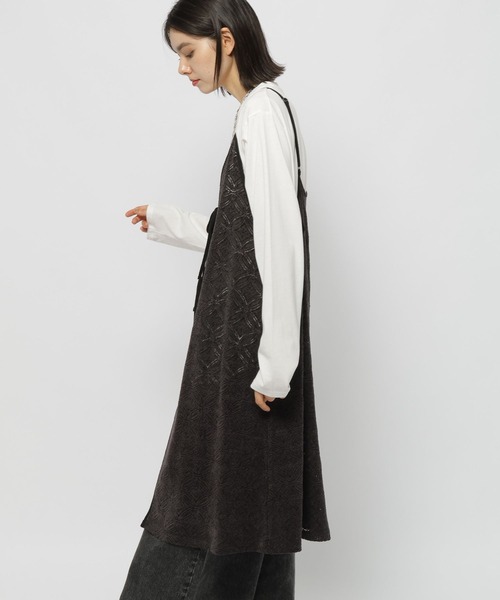 niko and...（ニコアンド）の「3WAYベロアレースキャミワンピース（ワンピース・レディース・チャコール/マスタード/アイボリー・FREE）」の19枚目の写真