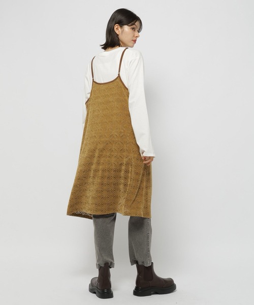 niko and...（ニコアンド）の「3WAYベロアレースキャミワンピース（ワンピース・レディース・チャコール/マスタード/アイボリー・FREE）」の12枚目の写真