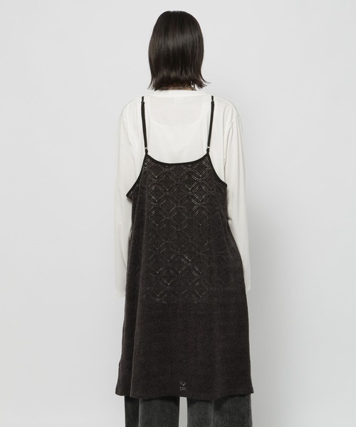 niko and...（ニコアンド）の「3WAYベロアレースキャミワンピース（ワンピース・レディース・チャコール/マスタード/アイボリー・FREE）」の6枚目の写真