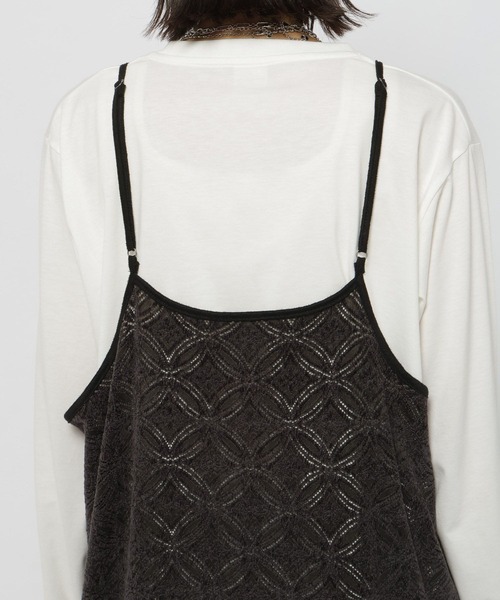 niko and...（ニコアンド）の「3WAYベロアレースキャミワンピース（ワンピース・レディース・チャコール/マスタード/アイボリー・FREE）」の10枚目の写真