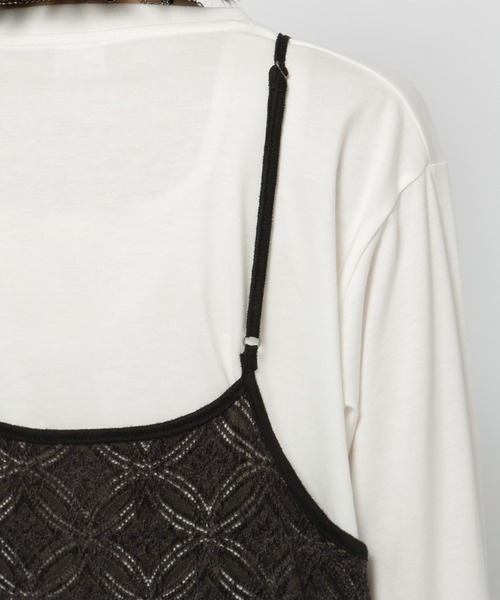 niko and...（ニコアンド）の「3WAYベロアレースキャミワンピース（ワンピース・レディース・チャコール/マスタード/アイボリー・FREE）」の21枚目の写真