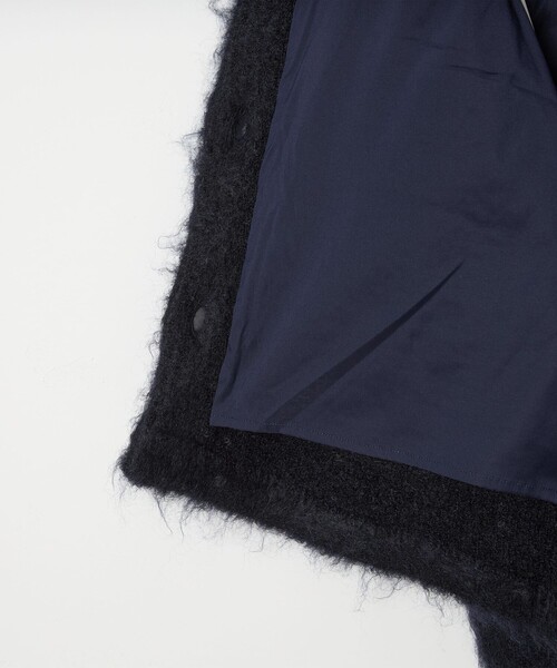 6(ロク)の「<6(ROKU)>モヘヤウール シャギー カーディガン(カーディガン/ボレロ・レディース・ネイビー/オフホワイト・FREE)」の21枚目の写真