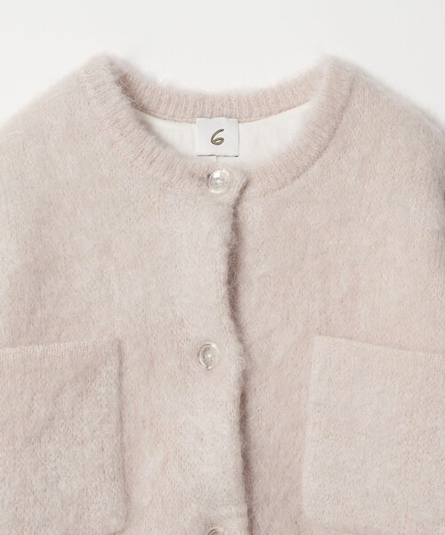 6(ロク)の「<6(ROKU)>モヘヤウール シャギー カーディガン(カーディガン/ボレロ・レディース・ネイビー/オフホワイト・FREE)」の16枚目の写真