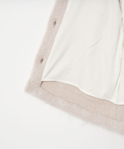 6(ロク)の「<6(ROKU)>モヘヤウール シャギー カーディガン(カーディガン/ボレロ・レディース・ネイビー/オフホワイト・FREE)」の13枚目の写真