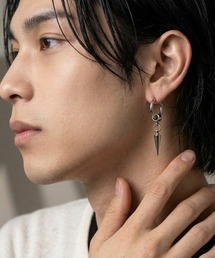 【IZU】 シルバーフープスパイクピアス