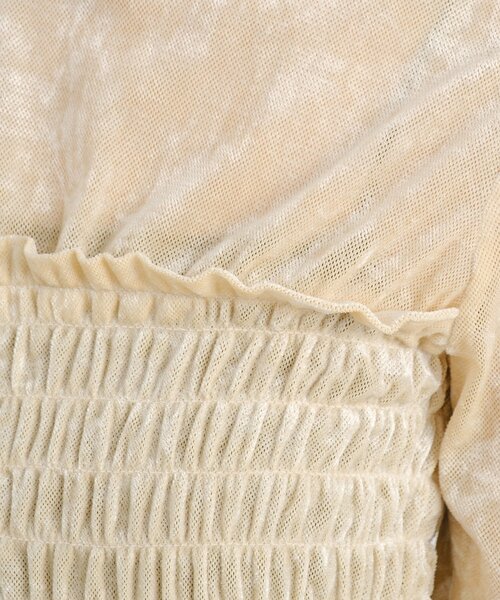 Kastane（カスタネ）の「【4色展開】B ベロアシャーリングトップス（Tシャツ/カットソー・レディース・カーキ/ブラック/アイボリー/ベージュ・FREE）」の11枚目の写真