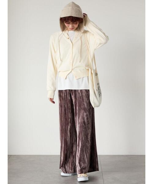 Lugnoncure（ルノンキュール）の「コットンクルーネックカーディガン（カーディガン/ボレロ・レディース・ブラック/レッド/オフホワイト/ブルー・F）」の8枚目の写真