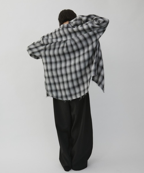 VION(ヴィオン)の「フレイドチェックシャツ / Frayed Cheak Shirt(シャツ/ブラウス・レディース・ブラウン/ブラック・FREE)」の21枚目の写真