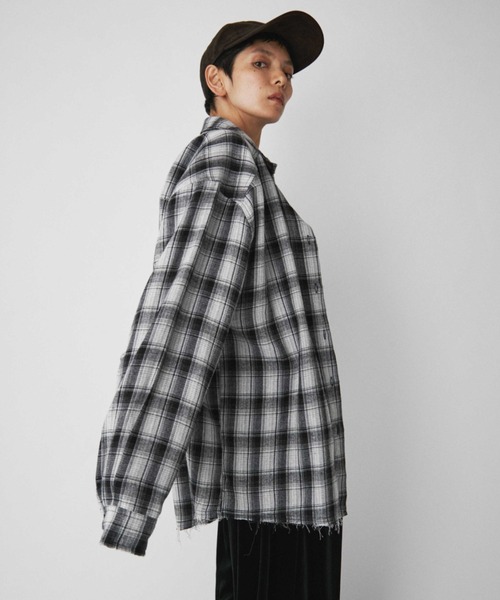 VION(ヴィオン)の「フレイドチェックシャツ / Frayed Cheak Shirt(シャツ/ブラウス・レディース・ブラウン/ブラック・FREE)」の18枚目の写真