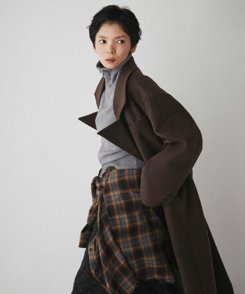 VION(ヴィオン)の「フレイドチェックシャツ / Frayed Cheak Shirt(シャツ/ブラウス・レディース・ブラウン/ブラック・FREE)」の12枚目の写真