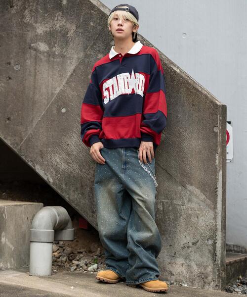 WEGO(ウィゴー)の「WEGO/【25年秋冬新作】カレッジロゴラガースウェット(スウェット・メンズ・グリーン/ホワイト/ワイン・MEDIUM/LARGE)」の20枚目の写真