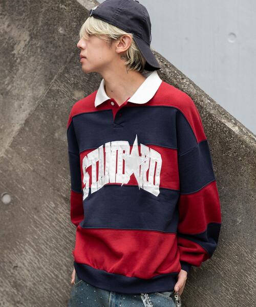 WEGO(ウィゴー)の「WEGO/【25年秋冬新作】カレッジロゴラガースウェット(スウェット・メンズ・グリーン/ホワイト/ワイン・MEDIUM/LARGE)」の4枚目の写真