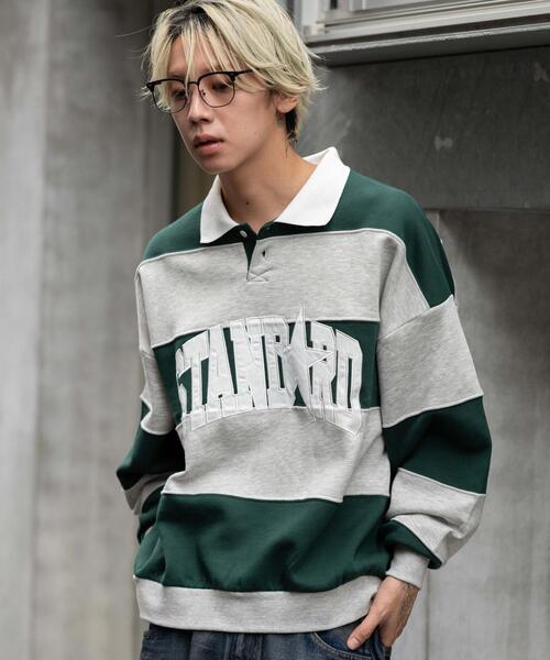 WEGO(ウィゴー)の「WEGO/【25年秋冬新作】カレッジロゴラガースウェット(スウェット・メンズ・グリーン/ホワイト/ワイン・MEDIUM/LARGE)」の11枚目の写真