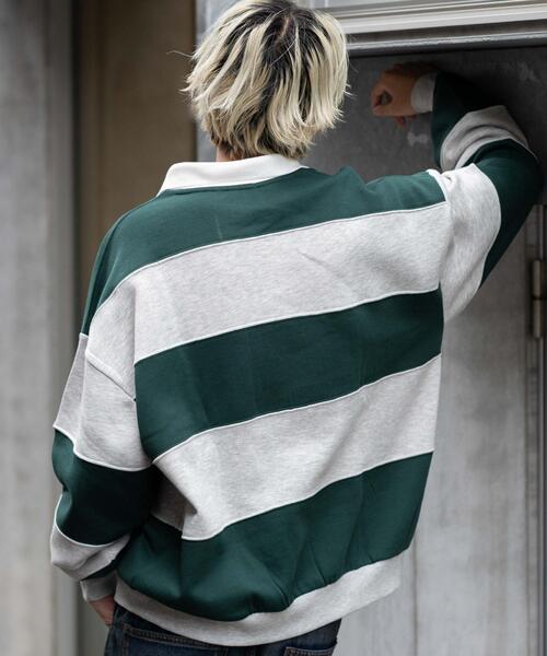 WEGO(ウィゴー)の「WEGO/【25年秋冬新作】カレッジロゴラガースウェット(スウェット・メンズ・グリーン/ホワイト/ワイン・MEDIUM/LARGE)」の9枚目の写真