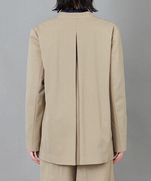 CAST:（キャストコロン）の「【CAST COLON】フェイクレイヤードウールジャケット（テーラードジャケット・レディース・ベージュ/ネイビー・S/M）」の7枚目の写真