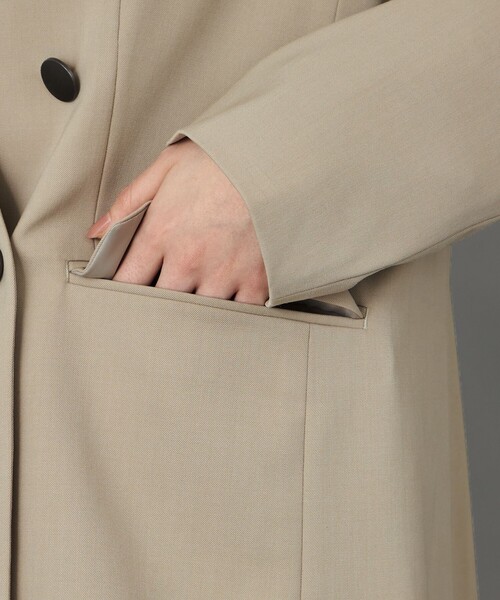 CAST:（キャストコロン）の「【CAST COLON】フェイクレイヤードウールジャケット（テーラードジャケット・レディース・ベージュ/ネイビー・S/M）」の8枚目の写真