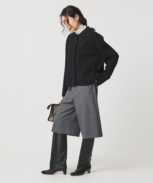 UNITED ARROWS(ユナイテッドアローズ)の「ミラノリブ ニット ジャケット(カーディガン/ボレロ・レディース・ダークグレー/ブラック・FREE)」の7枚目の写真