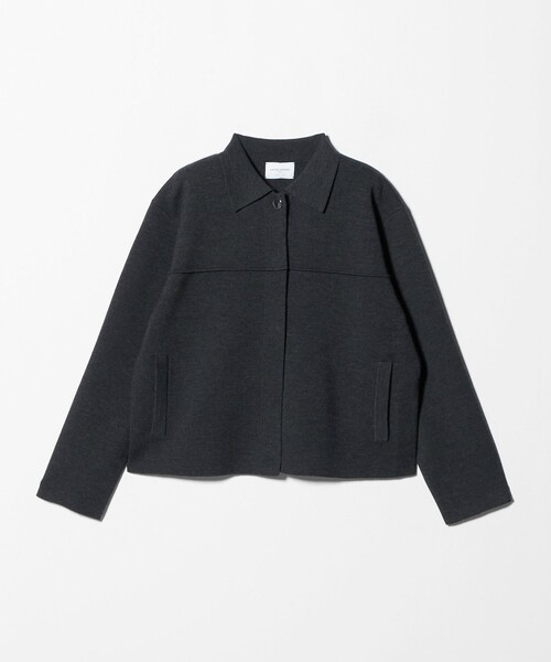 UNITED ARROWS(ユナイテッドアローズ)の「ミラノリブ ニット ジャケット(カーディガン/ボレロ・レディース・ダークグレー/ブラック・FREE)」の12枚目の写真