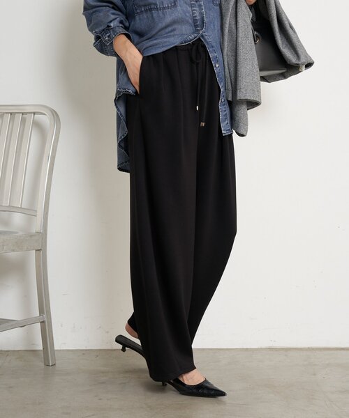 Jena espace merveilleux（ジェナ　エスパスメルヴェイユ）の「カーブラインボンディングパンツ（その他パンツ・レディース・ブラック/チャコールグレー/ベージュ・FREE）」の8枚目の写真