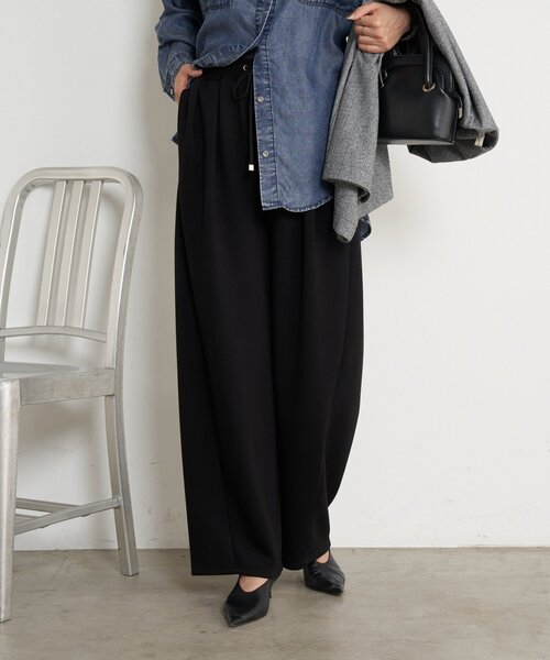 Jena espace merveilleux（ジェナ　エスパスメルヴェイユ）の「カーブラインボンディングパンツ（その他パンツ・レディース・ブラック/チャコールグレー/ベージュ・FREE）」の9枚目の写真