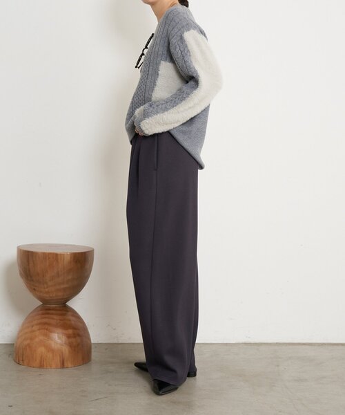 Jena espace merveilleux（ジェナ　エスパスメルヴェイユ）の「カーブラインボンディングパンツ（その他パンツ・レディース・ブラック/チャコールグレー/ベージュ・FREE）」の13枚目の写真