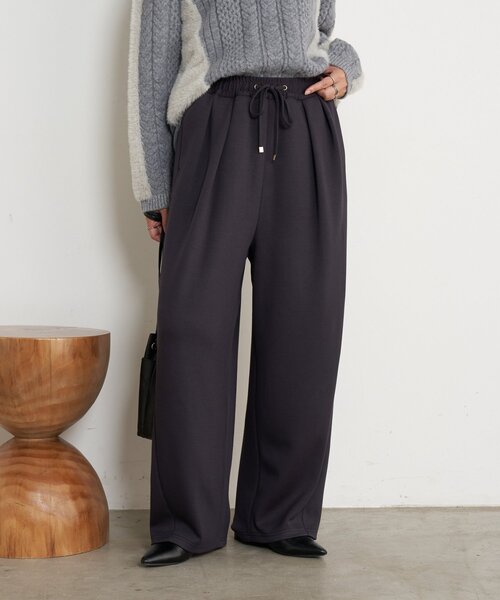 Jena espace merveilleux（ジェナ　エスパスメルヴェイユ）の「カーブラインボンディングパンツ（その他パンツ・レディース・ブラック/チャコールグレー/ベージュ・FREE）」の16枚目の写真