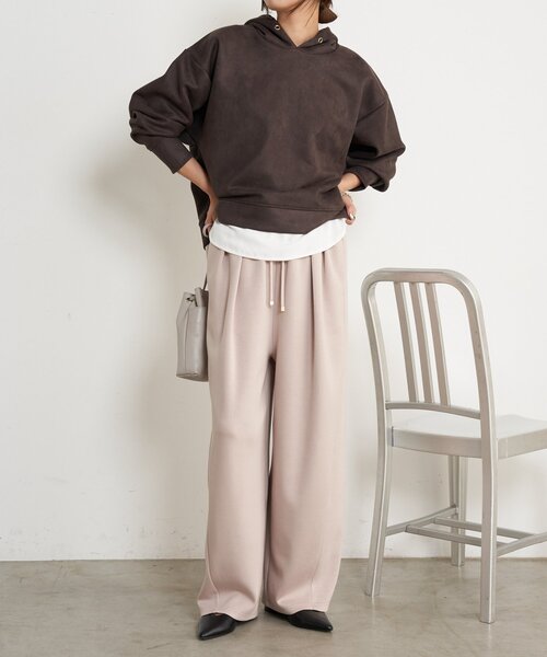 Jena espace merveilleux（ジェナ　エスパスメルヴェイユ）の「カーブラインボンディングパンツ（その他パンツ・レディース・ブラック/チャコールグレー/ベージュ・FREE）」の22枚目の写真