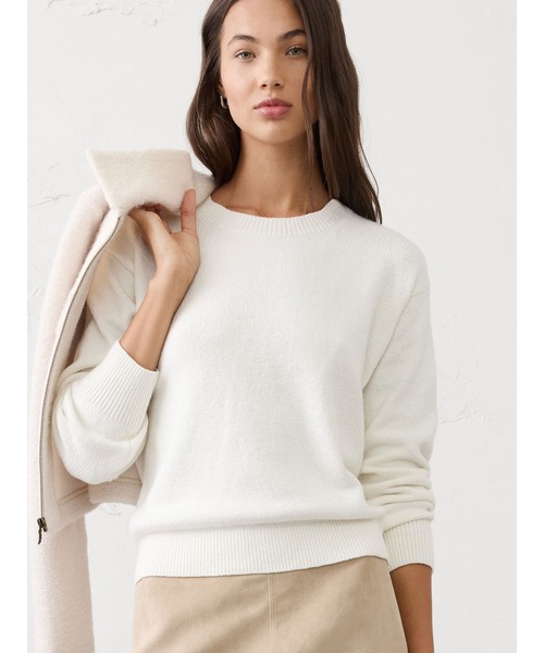 BANANA REPUBLIC FACTORY STORE コットンブレンドリラックスクルー