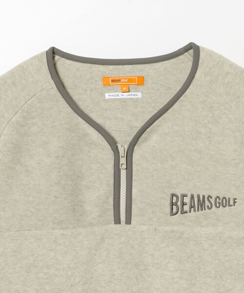 BEAMS GOLF（ビームスゴルフ）の「ORANGE LABEL / ハーフジップ フリース トップス（スウェット・メンズ・ブラック/ベージュ/グレー・LARGE/MEDIUM/SMALL/X-LARGE）」の14枚目の写真