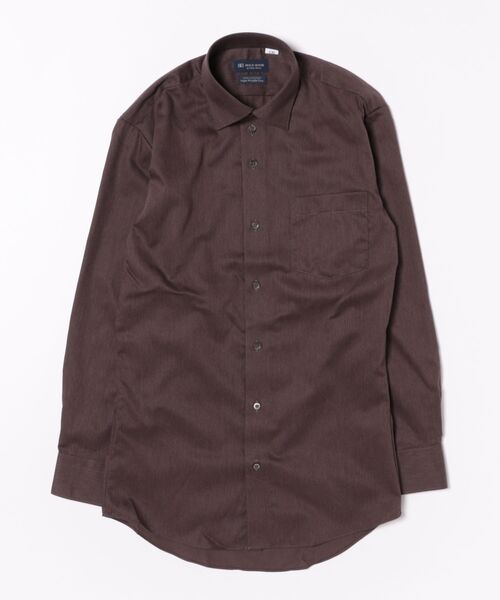 TOKYO SHIRTS（トウキョウシャツ）の「【超形態安定】形態安定ノンアイロン ワイド 長袖ビジネスワイシャツ（ビジネスシャツ・メンズ・ブラウン・首回り39cm-裄丈80cm/首回り39cm-裄丈84cm/首回り41cm-裄丈82cm/首回り41cm-裄丈86cm/首回り42cm-裄丈82cm/首回り42cm-裄丈86cm/首回り43cm-裄丈82cm/首回り43cm-裄丈86cm/首回り37cm-裄丈80cm）」の6枚目の写真