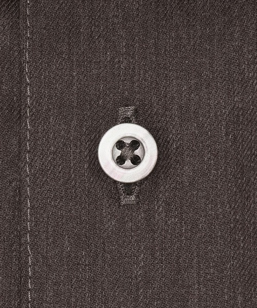 TOKYO SHIRTS（トウキョウシャツ）の「【超形態安定】形態安定ノンアイロン ワイド 長袖ビジネスワイシャツ（ビジネスシャツ・メンズ・ブラウン・首回り39cm-裄丈80cm/首回り39cm-裄丈84cm/首回り41cm-裄丈82cm/首回り41cm-裄丈86cm/首回り42cm-裄丈82cm/首回り42cm-裄丈86cm/首回り43cm-裄丈82cm/首回り43cm-裄丈86cm/首回り37cm-裄丈80cm）」の4枚目の写真